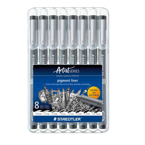 STAEDTLER Pigmentliner 0,3 Mm – Schwarze Tinte, 2er Pack